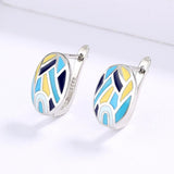 Classic Irregular Colorful Enamel Simple Drop Fashion Earrings - The Jewellery Supermarket