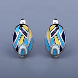 Classic Irregular Colorful Enamel Simple Drop Fashion Earrings - The Jewellery Supermarket