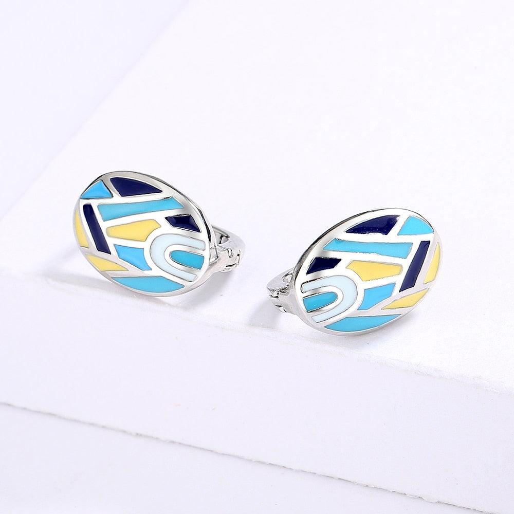 Classic Irregular Colorful Enamel Simple Drop Fashion Earrings - The Jewellery Supermarket