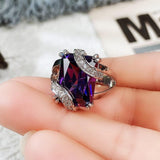 *NEW* Exquisite Design Bright Pink/Purple High Quality AAA Cubic Zirconia Crystals Gorgeous Rings - The Jewellery Supermarket
