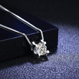 Classic Trend 1 and 2 Carat Test Passed Brilliant Moissanite Diamond Pendant - The Jewellery Supermarket