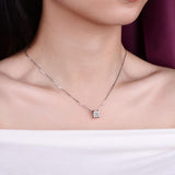 Classic Trend 1 and 2 Carat Test Passed Brilliant Moissanite Diamond Pendant - The Jewellery Supermarket