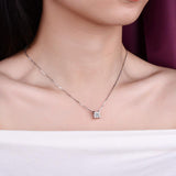 Classic Trend 1 and 2 Carat Test Passed Brilliant Moissanite Diamond Pendant - The Jewellery Supermarket