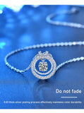 Striking 0.5 Carat Moissanite Diamond Double-layer Bowknot Pendant Necklace - The Jewellery Supermarket
