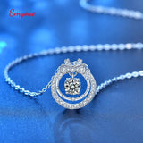 Striking 0.5 Carat Moissanite Diamond Double-layer Bowknot Pendant Necklace - The Jewellery Supermarket