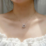 Striking 0.5 Carat Moissanite Diamond Double-layer Bowknot Pendant Necklace - The Jewellery Supermarket