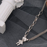 Best Gift ideas - New Trend Creative Design Chain Alphabet Bear Couples Necklace - The Jewellery Supermarket