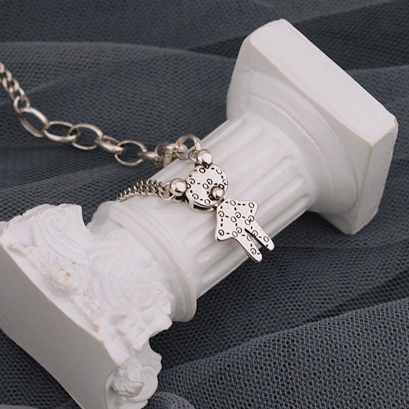 Best Gift ideas - New Trend Creative Design Chain Alphabet Bear Couples Necklace - The Jewellery Supermarket