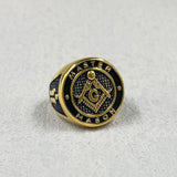 Popular 316L Stainless Steel Vintage Geometric Masonic Rings For Men