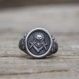 Best Gifts - Vintage Men's Templar Masonic Signet Ring - The Jewellery Supermarket