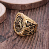 Creativity Design Freemason Illuminati Triangle Masonic Stainless Steel Men's Rings - The Jewellery Supermarket