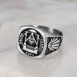 ideal Gifts - Fashion Stainless Steel Masonic Signet Rings - The Jewellery Supermarket