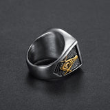 ideal Gifts - Fashion Stainless Steel Masonic Signet Rings - The Jewellery Supermarket