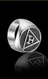 Antique Style Polished Surface 316 Stainless Steel Royal Arch Masonic Rings - The Jewellery Supermarket