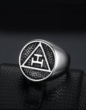 Antique Style Polished Surface 316 Stainless Steel Royal Arch Masonic Rings - The Jewellery Supermarket