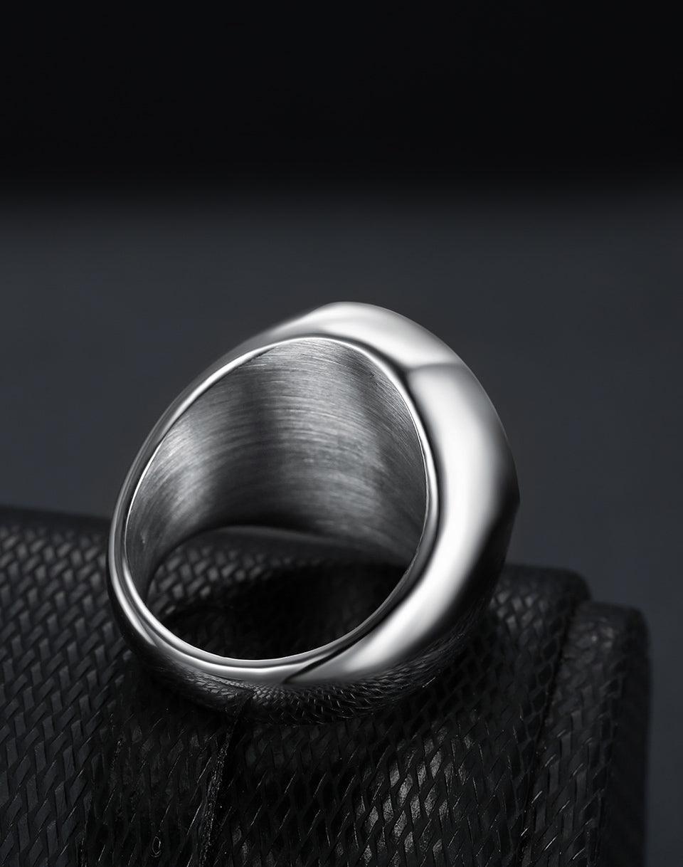 Antique Style Polished Surface 316 Stainless Steel Royal Arch Masonic Rings - The Jewellery Supermarket