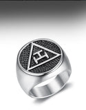 Antique Style Polished Surface 316 Stainless Steel Royal Arch Masonic Rings - The Jewellery Supermarket