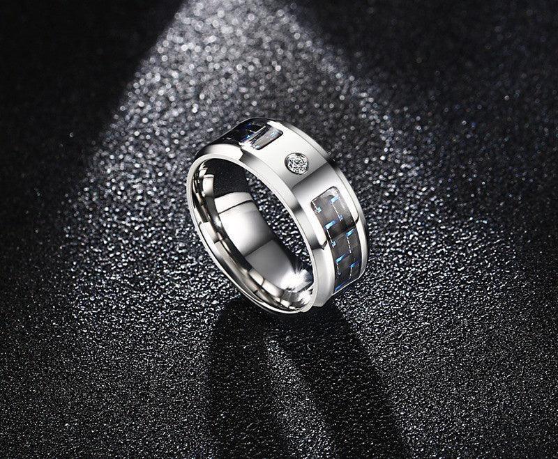 Masonic Men Stainless Steel and Carbon Fibre Rings - The Jewellery Supermarket