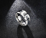 Masonic Men Stainless Steel and Carbon Fibre Rings - The Jewellery Supermarket