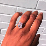 *NEW* Handmade Sterling silver Flower cut 6ct High Quality AAAA Cubic Zirconia Diamonds Ring - The Jewellery Supermarket