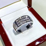 *NEW* Luxury Silver Colour Full Brilliant High Quality AAA+ Cubic Zirconia Diamonds Ring - The Jewellery Supermarket