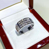*NEW* Luxury Silver Colour Full Brilliant High Quality AAA+ Cubic Zirconia Diamonds Ring - The Jewellery Supermarket