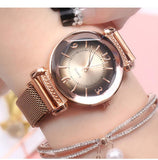 New Arrival Fashion Magnet Buckle Luxury Fashion Ladies Geometric Roman Numeral Quartz Movement Watch - The Jewellery Supermarket