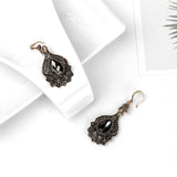 2021 New Luxury Grey Crystal Antique Gold Color Vintage Drop Earrings - The Jewellery Supermarket