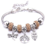 6-colors Crystal Beads Elephant beading Charm Bracelet & Bangles Jewelry - The Jewellery Supermarket