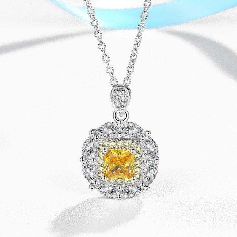 925 Silver AAA+ Cubic Zirconia Diamonds Colourful Fine Jewelry Pendants For Women - The Jewellery Supermarket