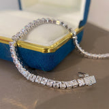 925 Sterling Silver 2*4mm Simulated Diamond Strand Fine Jewellery Bracelet