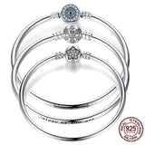 925 Sterling Silver Snowflake Bangles-Best Online Prices by Jewellery Supermarket
