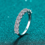 Adorable D Colour VVS 10 Stones 1ct Moissanite Diamonds Eternity Rings -  Engagement Wedding Fine Rings - The Jewellery Supermarket