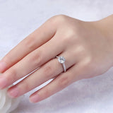 Platinum Plated 0.5-3CT VVS1 D Colour Moissanite Diamond Rings Sterling Silver Engagement Wedding Jewellery