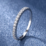 Charming White Gold Plated Moissanite Diamonds Sterling Silver Engagement Wedding Eternity Rings for Women