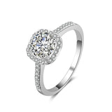 Dazzling D Colour VVS1 1CT Moissanite Diamond Engagement Promise Wedding Rings For Women S925 Silver GRA Jewellery