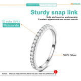 Charming White Gold Plated Moissanite Diamonds Sterling Silver Engagement Wedding Eternity Rings for Women