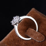 Dazzling D Colour VVS1 1CT Moissanite Diamond Engagement Promise Wedding Rings For Women S925 Silver GRA Jewellery