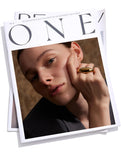 18K Gold Plated Stainless Steel Metal Double Finger Geometric Personality Exaggerated Ring