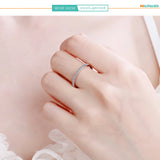 Terrific VVS1 Moissanite Diamonds Eternity Rings for Women Minimalist Stackable Silver Engagement Fine Jewellery