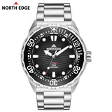 NEW Design Solar Powered Dive Quartz 300M Waterproof Sports Diving Steel Watch