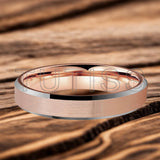 Matte Finish Beveled Edge Black Gold 4/6/8/10/12mm Tungsten Carbide Rings