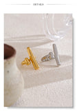 18K Gold Plated Distinctive Adjustable Stainless Steel Geometric Chic Charm Ring