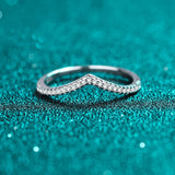 Sparkling V-shaped  D Colour Moissanite Diamonds Rings for Women Silver Engagement Wedding GRA Fine Jewellery