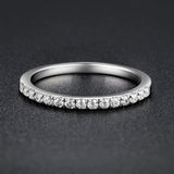 Terrific VVS1 Moissanite Diamonds Eternity Rings for Women Minimalist Stackable Silver Engagement Fine Jewellery