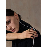 18K Gold Plated Distinctive Stainless Steel Metal Four Finger Stacking Trendy Unusual Ring
