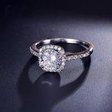 Dazzling D Colour VVS1 1CT Moissanite Diamond Engagement Promise Wedding Rings For Women S925 Silver GRA Jewellery