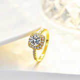 Dazzling D Colour VVS1 1CT Moissanite Diamond Engagement Promise Wedding Rings For Women S925 Silver GRA Jewellery