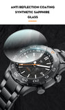 Automatic Mechanical Miyota8215 Sapphire Outdoor Military Waterproof Compass Watches