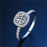 Dazzling D Colour VVS1 1CT Moissanite Diamond Engagement Promise Wedding Rings For Women S925 Silver GRA Jewellery
